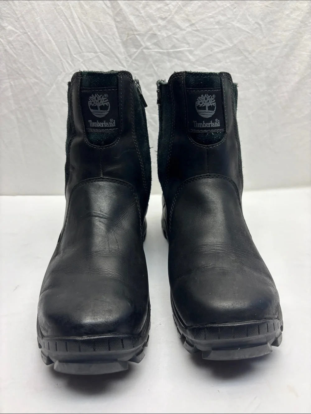 Timberland | Shoes | Timberland Black Leather Sidezip Work  display picture 1